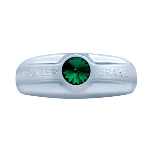 Trailer Brake Cover W/Crystal For Freightliner Century (1996-2011), Columbia (2001-2017) - Green Crystal