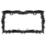 Tribal Flame License Plate Frame - Black
