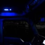 LED Interior Projector Dome & Map 6-Color Cab Light for Kenworth T680 T880 – Chrome - Image 12