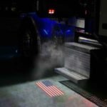 Rectangle USA Flag Projector LED Door Light – Driver Side | Peterbilt & Kenworth (TLED-PL11D) - Image 2