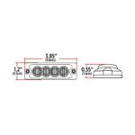 Class 1 Warning Series Surface Mount Slim LED Directionals - Amber Strobe | 36 Flash Patterns | 4 Diodes - Image 4