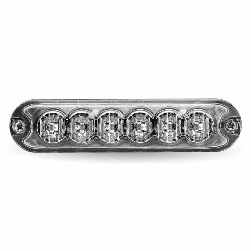 Class 1 Warning Series Surface Mount Slim LED Directionals - Amber Strobe | 36 Flash Patterns | 6 Diodes-TLED-W16A26