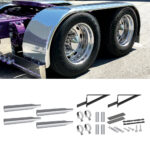 142" Smooth Straight Drop Full Fenders & Mounting Kit - 14 Gauge (Fenders)