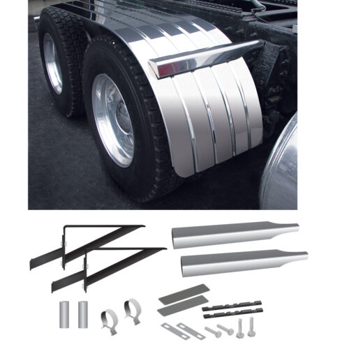 60" 4 Ribbed Half Fenders & Mounting Kit - 16 Gauge (Fenders)