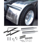 60" 3 Ribbed Half Fenders & Mounting Kit - 16 Gauge (Fenders)
