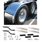 132" Smooth Full Fenders & Heavy Duty Mounting Kit - 14 Gauge (Fenders)