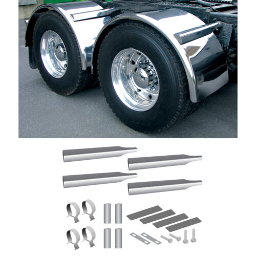 80" Smooth Single Axle Fenders & Mounting Kit - 14 Gauge (Fenders)