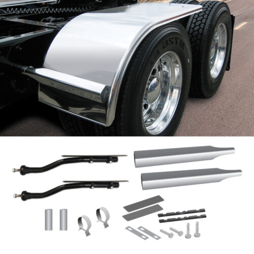 80" Rollin' Lo Smooth Half Fenders & Mounting Kit - 16 Gauge (Fenders)
