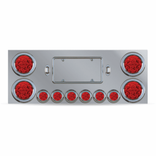 LED Rear Center Panel - 4" & 2" LEDs | Stainless Steel