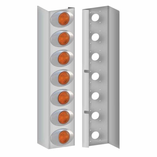 Kenworth W900 Front Premium Air Cleaner LED Light Bars - G2 LEDs (Amber Lens)