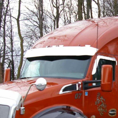 Kenworth T680/T880 8.5" High Roof Sun Visor (All Years) - Blank