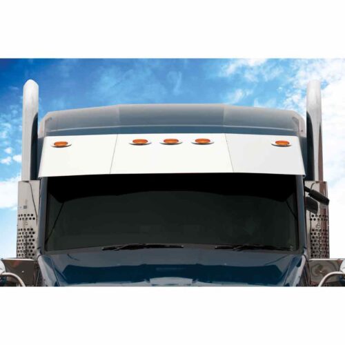 Kenworth 15.5" Mid Roof & Standup Sleeper Sun Visor (2013-2021) - Blind Mount | 5 x Slotted Holes