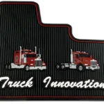 Red Rubber Floor Mats for Kenworth W900, T800 & T600 – Driver & Passenger