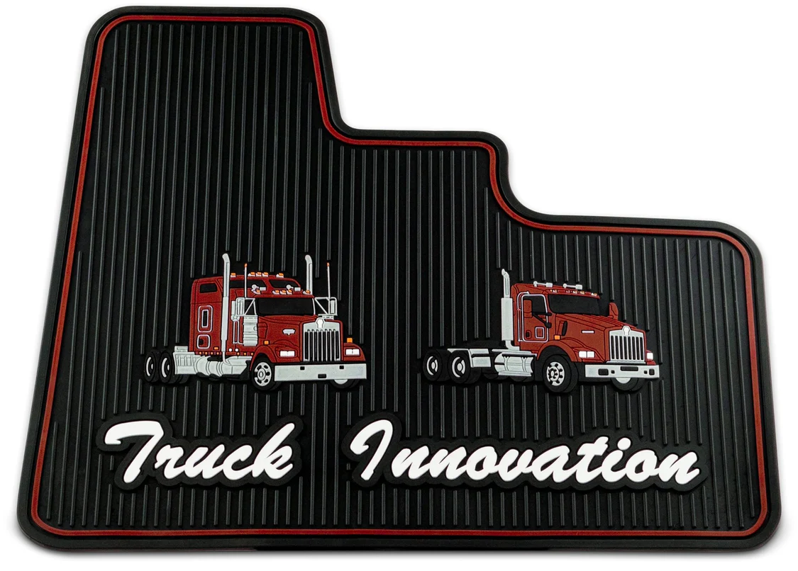 kenworth-w900t800t600-red-ribbed-rubber-floor-mats-969704 Red Rubber Floor Mats for Kenworth W900, T800 & T600 – Driver & Passenger - Image 1