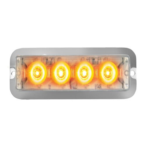 Medium Rectangular 4-LED Strobe Warning Light – 6 Flash Patterns