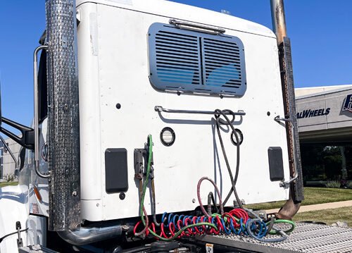 Peterbilt and Kenworth Rear Window Guard – Dual Window | Stainless or Black