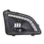 18 LED Black Projector Fog Light With Position Light For 2018-2024 Volvo VNL - Passenger/Right