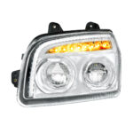 High Power LED Chrome Headlight With LED Turn Signal & Light Bar For 2015-2025 Kenworth T880-Driver - Image 5