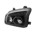 High Power LED Blackout Headlight With LED Turn Signal & Light Bar For 2015-2025 Kenworth T880-Driver - Image 4