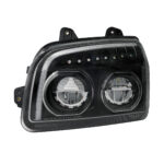 High Power LED Blackout Headlight With LED Turn Signal & Light Bar For 2015-2025 Kenworth T880-Driver - Image 6