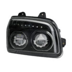 High Power LED Blackout Headlight With LED Turn Signal & Light Bar For 2015-2025 Kenworth T880-Passenger - Image 5