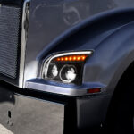High Power LED Blackout Headlight With LED Turn Signal & Light Bar For 2015-2025 Kenworth T880-Passenger - Image 13