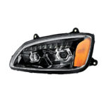 LED Blackout Projection Headlight With Sequential Turn Signal For 2008-2017 Kenworth T660-Driver - Image 2