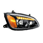LED Blackout Projection Headlight With Sequential Turn Signal For 2008-2017 Kenworth T660-Passenger - Image 3