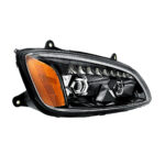 LED Blackout Projection Headlight With Sequential Turn Signal For 2008-2017 Kenworth T660-Passenger - Image 4