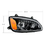 LED Blackout Projection Headlight With Sequential Turn Signal For 2008-2017 Kenworth T660-Passenger - Image 6