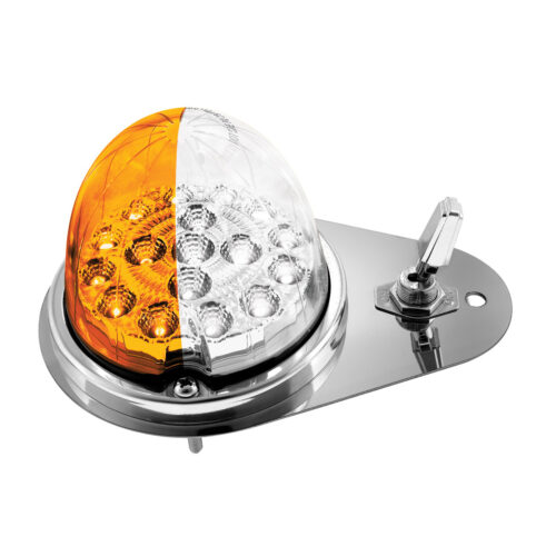 304 SS Above Door Dome Light Kit W/ 17 LED Double Fury Watermelon For 1994-2025 KW W900-Amber & White LED 35391