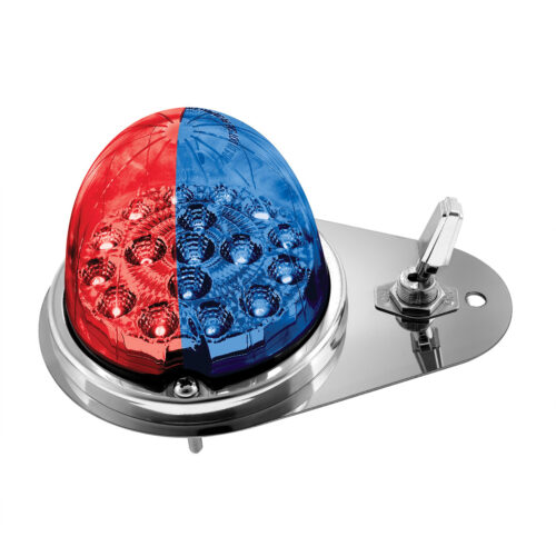 304 SS Above Door Dome Light Kit W/ 17 LED Double Fury Watermelon For 1994-2025 KW W900-Red & Blue LED 35392