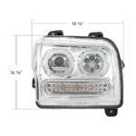 High Power 10 LED Chrome Headlight With 24 LED Turn & 100 LED Halo For 2019-2024 Kenworth W990-Passenger - Image 8