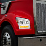 High Power 10 LED Chrome Headlight With 24 LED Turn & 100 LED Halo For 2019-2024 Kenworth W990-Passenger - Image 10