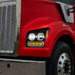 High Power 10 LED Blackout Headlight With 24 LED Turn & 100 LED Halo For 2019-2024 Kenworth W990-Driver - Image 10