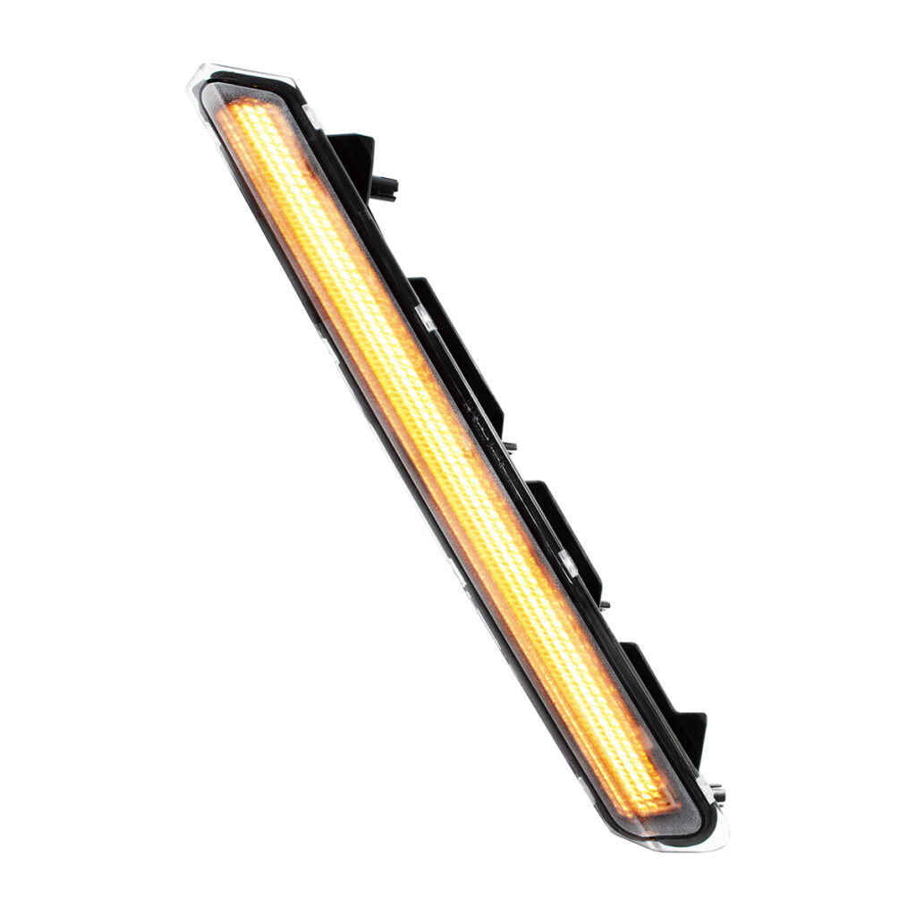 48 LED Competition Series Fender Turn Signal Light For 2022-2025 Kenworth T680-Amber LED/Clear Lens