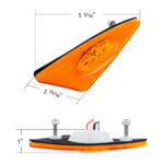 9 LED Competition Series Fender Light For 2007-2017 Kenworth T660 (Driver) -Amber LED/Lens - Image 11