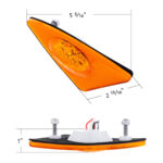 9 LED Competition Series Fender Light For 2007-2017 Kenworth T660 (Passenger) -Amber LED/Lens - Image 11