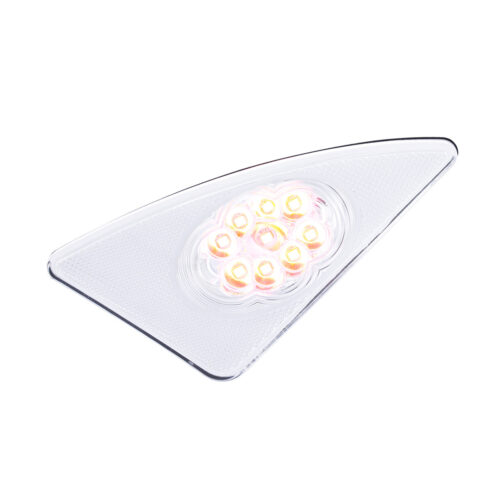 9 LED Competition Series Fender Light For 2007-2017 Kenworth T660 (Driver) -Amber LED/Clear Lens 38039