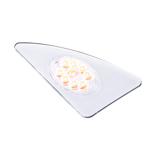 9 LED Competition Series Fender Light For 2007-2017 Kenworth T660 (Passenger) -Amber LED/Clear Lens 38040