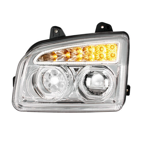 Chrome 11 LED Headlight For 2015-2024 Kenworth T880-Driver32860