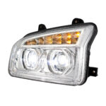Chrome 11 LED Headlight For 2015-2024 Kenworth T880-Driver - Image 3