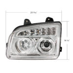 Chrome 11 LED Headlight For 2015-2024 Kenworth T880-Driver - Image 8