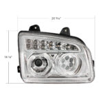 Chrome 11 LED Headlight For 2015-2024 Kenworth T880-Passenger - Image 8