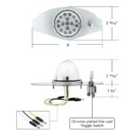 304 SS Above Door Dome Light Kit W/ 17 LED Double Fury Watermelon For 2008-2017 FL Cascadia-Amber & Blue LED - Image 12