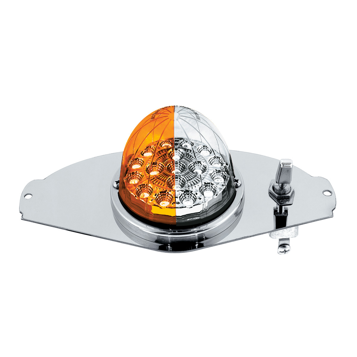 304 SS Above Door Dome Light Kit W/ 17 LED Double Fury Watermelon For 2008-2017 FL Cascadia-Amber & White LED 35368