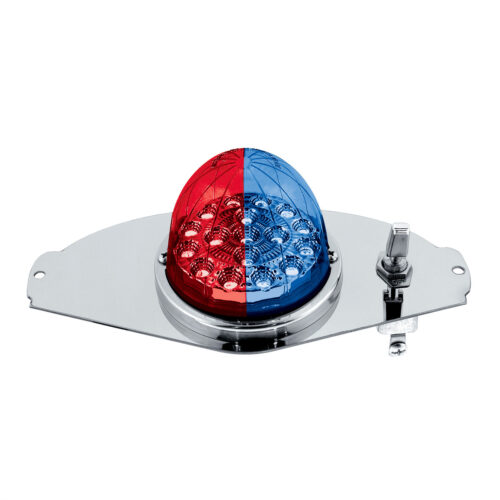 304 SS Above Door Dome Light Kit W/ 17 LED Double Fury Watermelon For 2008-2017 FL Cascadia-Red & Blue LED 35369