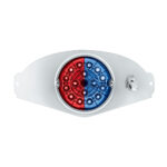 304 SS Above Door Dome Light Kit W/ 17 LED Double Fury Watermelon For 2008-2017 FL Cascadia-Red & Blue LED - Image 5