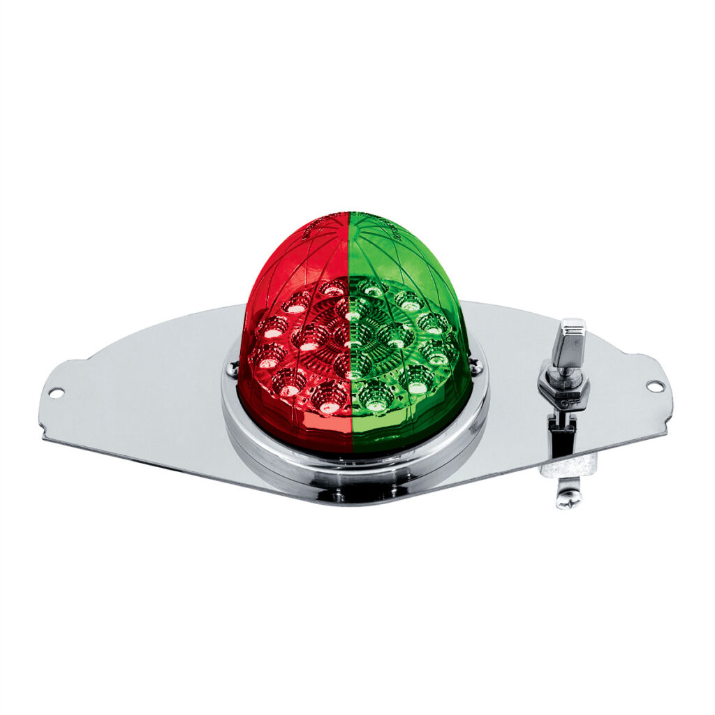 304 SS Above Door Dome Light Kit W/ 17 LED Double Fury Watermelon For 2008-2017 FL Cascadia-Red & Green LED 35370
