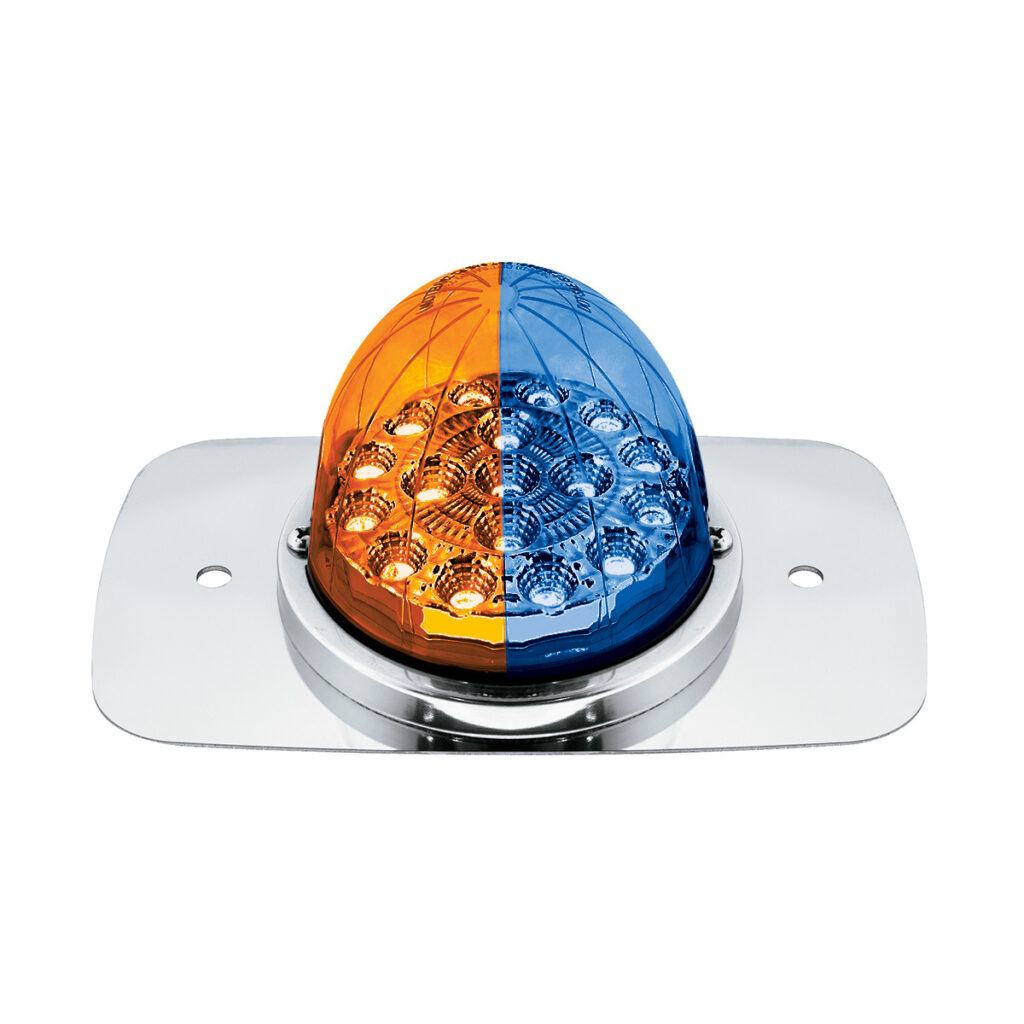 304 SS Turn Signal Light Kit W/ 17 LED Double Fury Watermelon For 2008-2017 FL Cascadia-Amber & Blue LED 35373